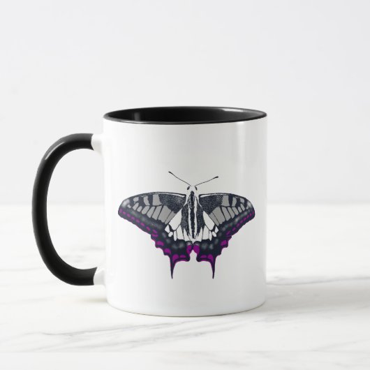 Mug Asexual Flag Swallowtail (Gauche)