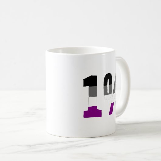 Mug Asexuality : 1% (Devant droit)