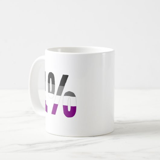 Mug Asexuality : 1% (Devant gauche)