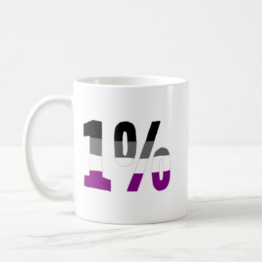 Mug Asexuality : 1% (Gauche)