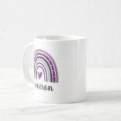 Mug Asexuel Arc-en-ciel personnalisé (Devant gauche)