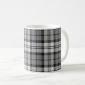 Mug Ash Grey Blackwatch Campbell Tartan Plaid (Devant droit)