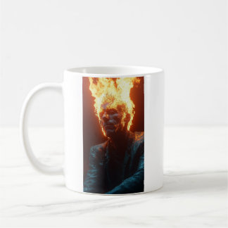 Mug Ashen au milieu des flammes - Art dramatique et fl