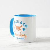 Mug Ashton & Co. K9 Académie 11 oz. 2c. Logo Bleu Clai (Devant gauche)