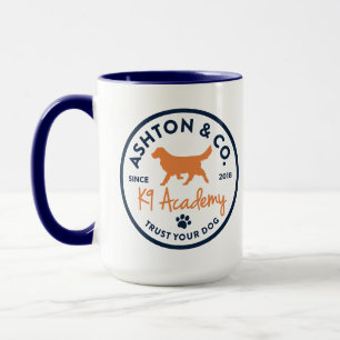 Mug Ashton & Co. K9 Académie 15 oz. 2c. Cercle Navy