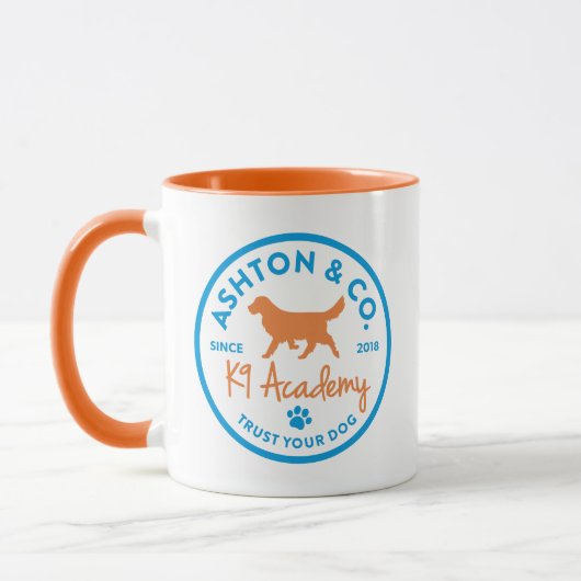 Mug Ashton & Co. K9 Academy 11 oz. 2c. Circle Logo  (Gauche)