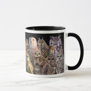 Mug Asio et otis avec des rapaces