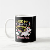 Mug Ask about explosive diarrhea funny poop meme (Gauche)