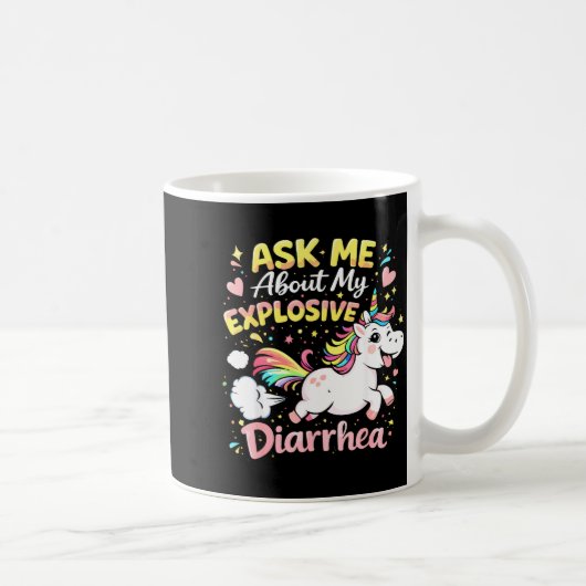 Mug Ask about explosive diarrhea funny poop meme (Droite)