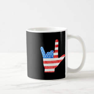 Mug ASL 4 juillet Langues des signes américaines Sourd