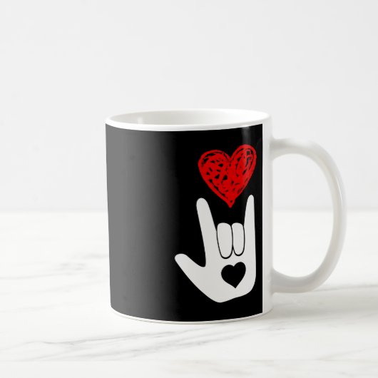 Mug ASL American Sign Language Love Main Sign ASL Squa (Droite)