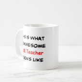 Mug asl professeur, génial (Devant gauche)