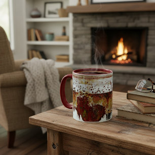 Mug Aspect terre cuite avec coulures de peinture