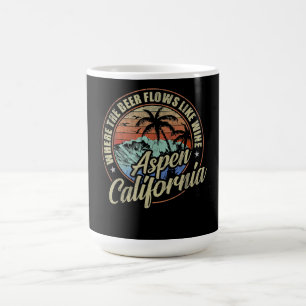 Mug aspen californie où la bière coule comme du vin