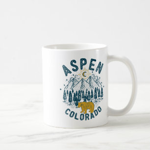 Mug Aspen Colorado Co Ski alpin montagne Vintage Aspen