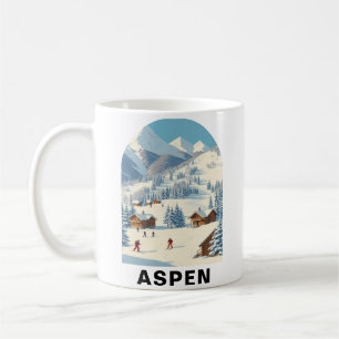 Mug Aspen Skiing, Vintage voyage du Colorado