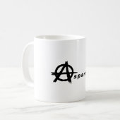 Mug Asperges avec symbole d'anarchie (Devant gauche)