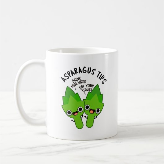 Mug Asperges Conseils amusant Veggie Pun (Gauche)