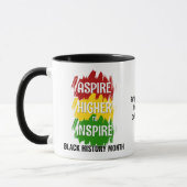 Mug ASPIRE PLUS HAUT POUR INSPIRER LE MOIS DE L'Histoi (Gauche)