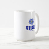 Mug Assez Instable : Tee Déclaration Florale Bleue (Devant droit)