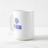 Mug Assez Instable : Tee Déclaration Florale Bleue (Devant gauche)
