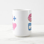 Mug Assiette classique + Café = Coeur d'amour (Centre)