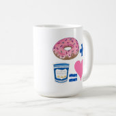 Mug Assiette classique + Café = Coeur d'amour (Devant droit)