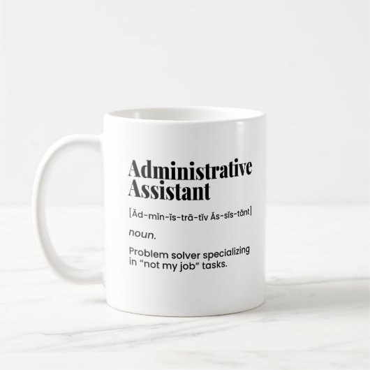 Mug Assistant administratif, administrateur de bureau (Gauche)