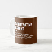 Mug Assistant administratif - Définition amusante (Devant gauche)