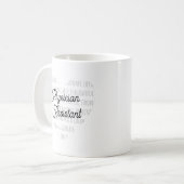 Mug "Assistant de médecin" avec mots de définition coe (Devant gauche)