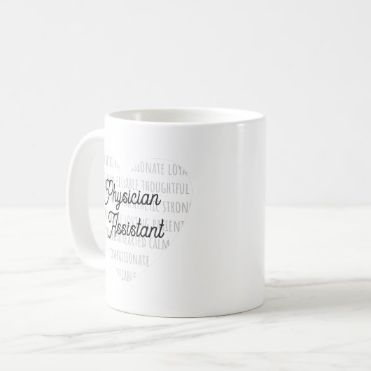 Mug "Assistant de médecin" avec mots de définition coe (Devant gauche)