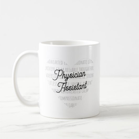 Mug "Assistant de médecin" avec mots de définition coe (Gauche)