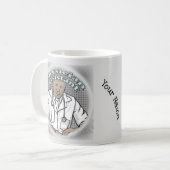 Mug Assistant de médecine masculine noire (Devant gauche)