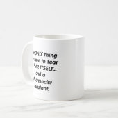 Mug assistant de pharmacien de crainte (Devant gauche)