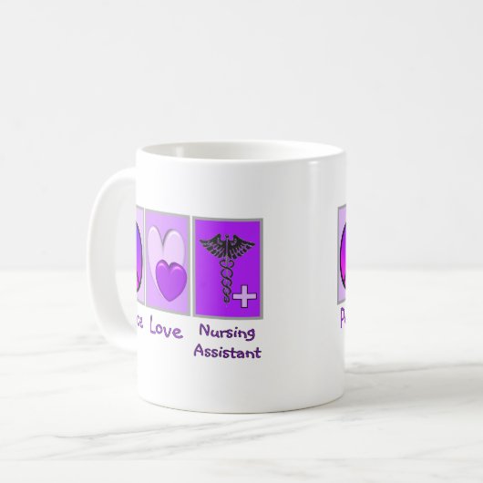 Mug Assistant de soins d'amour de paix (Devant gauche)