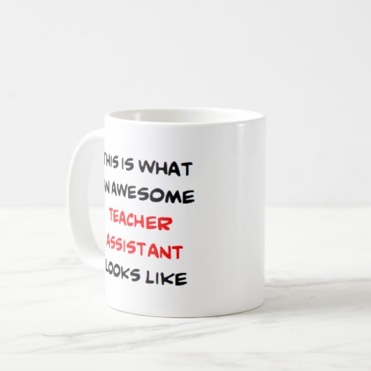 Mug assistant d'enseignant, formidable (Devant gauche)