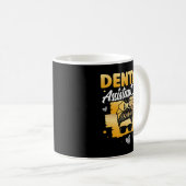 Mug Assistant dentaire Messy Bun Dents Dentiste Hygién (Devant droit)