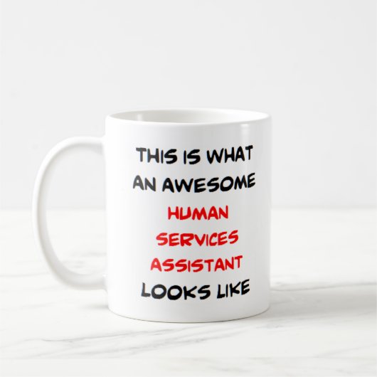 Mug assistant des services humains, génial (Gauche)