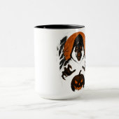 Mug Assistant Halloween effrayant - Crâne à capuchon D (Centre)