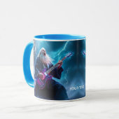 Mug Assistant Imaginaire Cute Lecture de la guitare (Devant gauche)