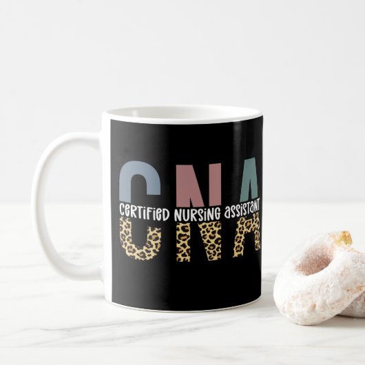 Mug Assistant infirmier certifié CNA Impression guépar (Avec donut)