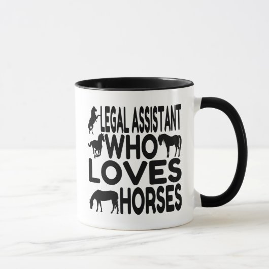 Mug Assistant juridique Horse Lover (Droite)