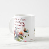 Mug Assistant personnel / Éducatif / Fleurs Modernes (Devant gauche)