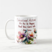 Mug Assistant personnel / Éducatif / Fleurs Modernes (Gauche)
