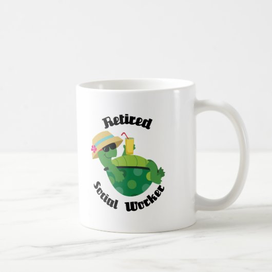 Mug Assistant social retraité (tortue) (Droite)