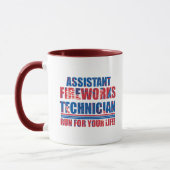 Mug Assistant technicien de feux d'artifice drôle 4 ju (Gauche)