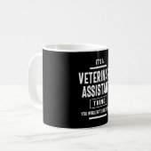 Mug Assistant vétérinaire Titre du travail Cadeau (Devant gauche)