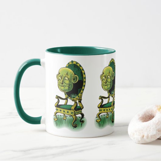 Mug Assistant vintage Oz, Grumpy Wizard Emerald Throne (Avec donut)