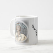 Mug Assistante médicale noire féminine (Devant gauche)
