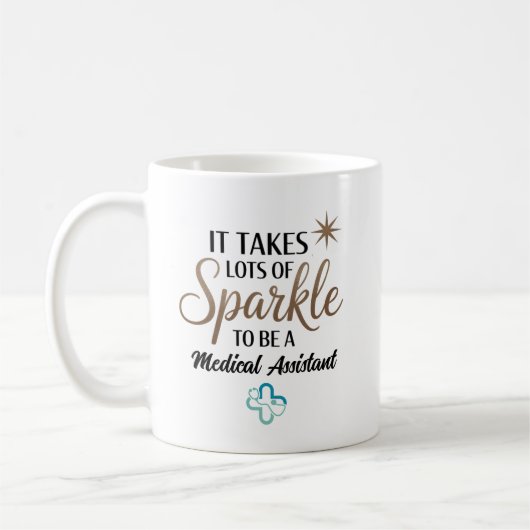 Mug Assistante médicale Sparkle Personnalisée (Gauche)